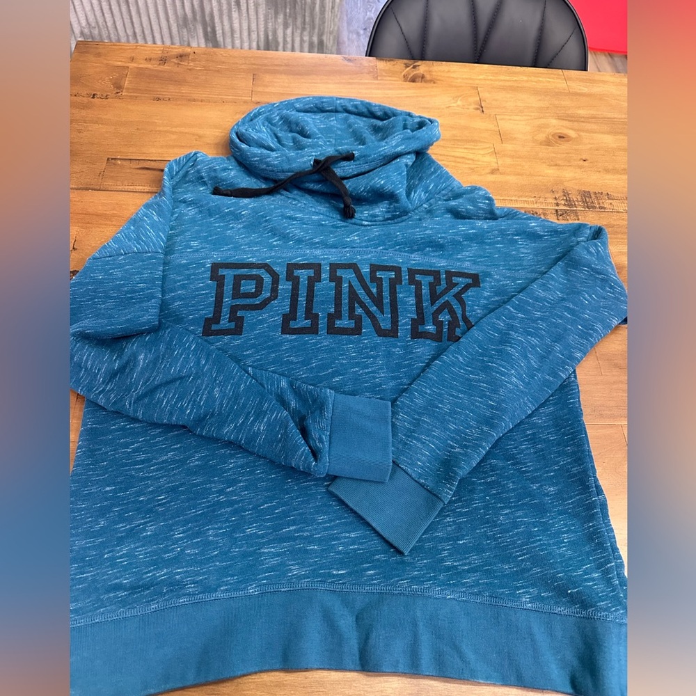 🤍 Victoria's Secret PINK Teal Cowl neck Sweater 🤍